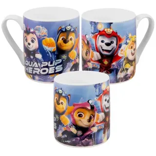 UNITED LABELS Paw Patrol Tasse für Kinder - Aqua Pup Heroes Kinderbecher Kindertasse aus Keramik 230 ml