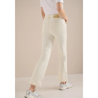 Bootcut-Jeans CECIL "Style Toronto", Damen, Gr. 33, Länge 30, pearl beige, Denim/Jeans, Obermaterial: 78% Baumwolle, 21% Polyester, 1% Elasthan. Futter: 52% Polyester, 48% Baumwolle, unifarben, bootcut fit lang, Jeans Bootcut-Jeans, mit Stretch