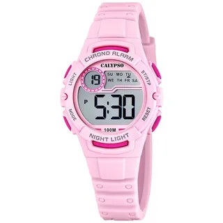 Calypso K5852/1 34 mm Kunststoffgehäuse Rosa Silikonarmband Rosa