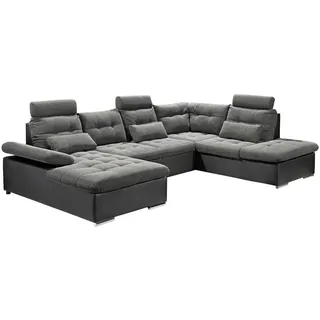 ed exciting design Wohnlandschaft Polyester 5-Sitzer Grau