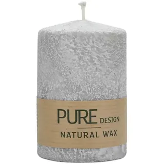 Wenzel Rocco Pure Safe Kerze, silbergrau, 90x60