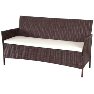 Mendler 3-Sitzer 154 x 60 x 82 cm braun meliert/creme