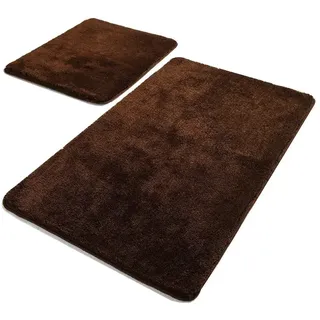 Wellhome Badematten-set 2 Stücke - Brown Dark - One Size
