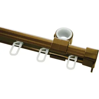 GARDINIA Gardinenstange U-Laufschiene 1-läufig Ø 0 mm 110 cm Bronze