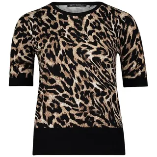 Betty Barclay Feinstrickpullover mit Animalprint Schwarz/Beige 44