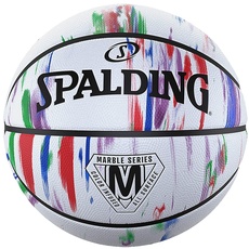 Spalding Unisex – Erwachsene Marble Sz5 Ball, Rainbow, 5