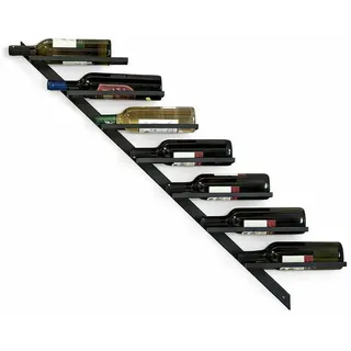 DanDiBo Weinregal Diagon rechts 7 Flaschen Metall Schwarz 29/10/100 cm , 29x100x10 cm , Weinregale