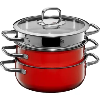 WMF Fusiontec Compact Topf-Set 3-tlg. Bratentopf + Fleischtopf + Dampfgareinsatz