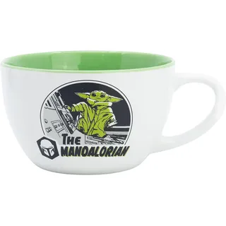 Elbenwald XXL Tasse - verschiedene Motive Mehrfarbig Keramik (Star Wars The Mandalorian - Mando und Grogu)