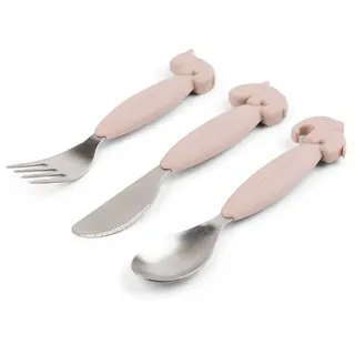 Done By Deer Easy Grip Friends Besteckset - Pink - 12 Monate