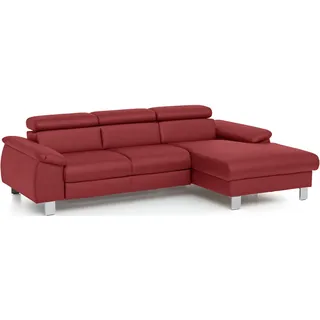Cotta Ecksofa Komaris L-Form Kunstleder 2-Sitzer Rot