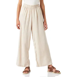 ONLY Damen Elegante Business Leinen Hose | Anzug Stoff Pants | High Waist Wide Leg Trousers ONLTOKYO, Farben:Sand, Größe:XS / 34L, Z-Länge:L34