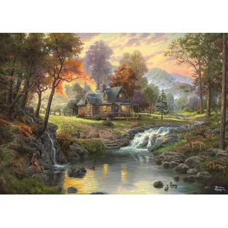 Schmidt - SCH-58445 - Mountain Retreat, 1000 Teile Puzzle - ab 12 Jahren - Landschaft Puzzle - von Thomas Kinkade
