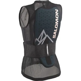 Salomon Flexcell Pro Weste Damen Rückenschutz Ski Snowboarden MTN, Anpassungsfähiger Schutz, Atmungsaktivität und Einfach Anzupassen, Schwarz, L