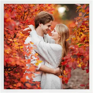 Ditwis Bilderrahmen 30x30 Weiß, Quadratisch Fotorahmen für Fotos und Bilder, Wand- und Tischaufstellung, Modern Rahmen für Wohn-, Schlaf- und Büroräume