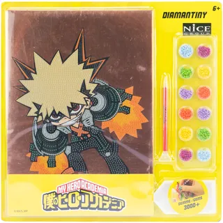 DIAMANTINY - My Hero Academy Action - Kit für Mosaik, Crystal Art, Diamond Painting, 1 Bild A4, Bakugo
