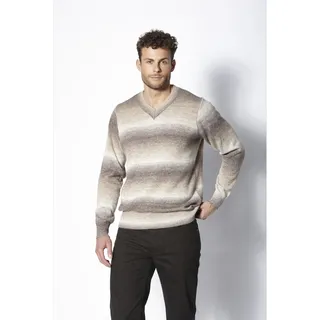 Babista V-Ausschnitt-Pullover "Pullover VILLOCARA", beige gestreift