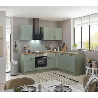 BASIC by Balculina Winkelküche BASIC L-Form 220 cm grün