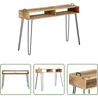 The Living Store Konsolentisch Mangoholz Massiv 115 x 35 x 76 cm - Braun