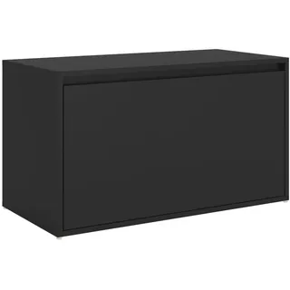 vidaXL Flurbank 80x40x45 cm Schwarz Holzwerkstoff