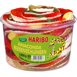 HARIBO Anaconda Riesenschlangen Fruchtgummi Schaumzucker 1200g