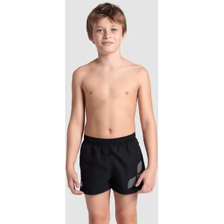 Arena Jungen Boys' Beach Short Logo Swim Trunks, Black-White, 140 EU