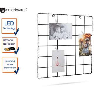 Smartwares IDE-60025 LED Bilder-Rahmen, Multi-Bilderrahmen, Metall, Grau - Grau
