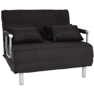 Mendler Schlafcouch Stoff 1-Sitzer Schwarz