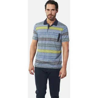 Poloshirt BABISTA "Poloshirt GILEN", Herren, Gr. S, blau (blau gestreift), Obermaterial: 80% Baumwolle CO. 20% Polyester COOLMAX PES(Coolmax)., Shirts Poloshirt