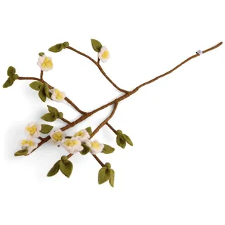 Gry & SIF Deko-Zweig für Vase I Apfelblütenzweig im Scandi-Stil I Natur-Filz, Hand-Made, fair-Trade I Apfelblüten - 1x - 60cm
