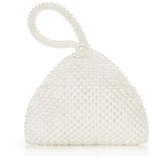 Babeyond Strass Clutch Abendtaschen Beige