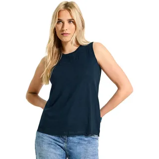 CECIL Damen B321620 Ajour Top, Dark Petrol Blue, Large