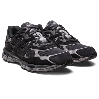 Asics Unisex. 1201A789 Turnschuhe Gel NYC schwarz (schwarz, grau), Leder, Synthetik, Schuhe Sneaker