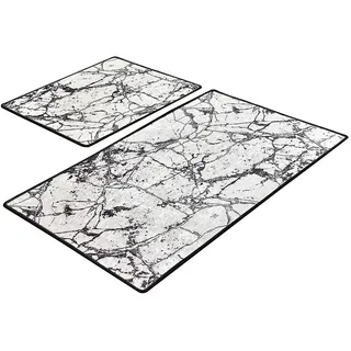 Wellhome Bicolor Badematte 2 Einheiten - White / Black - One Size