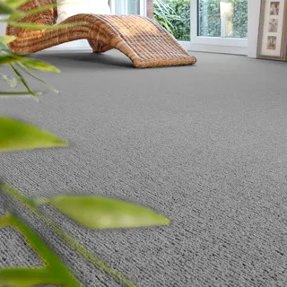 Andiamo Teppichboden »Rambo, Feinschlinge, Made in Netherlands« rechteckig 4,5 mm Höhe meliert, Breite 400 cm oder 500 cm, strapazierfähig & pflegeleicht, grau