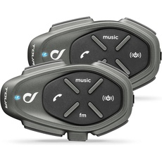 Interphone Tour - Doppelpack - Bluetooth-Kommunikationssystem für Motorräder - Bis zu 4 Reiters, 1,5Km Reichweite - 25 Std Sprechzeit Fastcharge - Radio - GPS - MP3 - Waterproof IP68