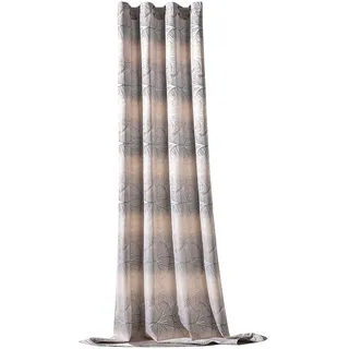 WECKBRODT Vorhang »Gingko« Ösen 1 Stk. tlg. Jacquard mit Gingko - Muster, Ösen, blickdicht, Gardine, Store Weckbrodt silberfarben-weiß 245 cm