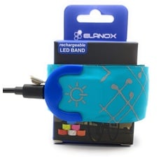 ELANOX LED Armband Leuchtband für Sport Outdoor Reflektorband Sicherheitslicht Slap Band für Fahrradfahren Joggen Kinderwagen (wiederaufladbar 1 St. blau)