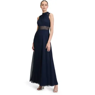 Vera Mont VM Damen 0104/4825 Partykleid, per Pack Blau (Night Sky 8541), 44 (Herstellergröße: 44)