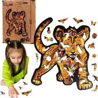 Holzpuzzle Löwe Kleiner Tiger Simba Pua4-00751