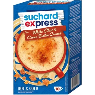 Suchard Express White Choco und Creme Brülée Crunch Packung 150g