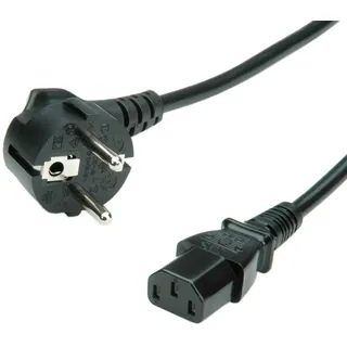 Value Netzkabel, gerade IEC-Buchse, schwarz, 0,6 m