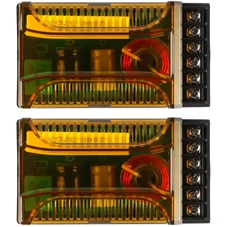 Laroal 2-Wege-Frequenzweiche für Lautsprecher, 2er-Pack, Lautsprecher-Frequenzteiler, 2-Wege-Auto-Audio-Lautsprecher, Zwei Frequenzweichen, Frequenzweiche