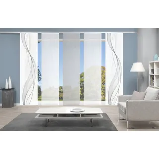 VISION S Schiebegardine Paneelwagen 60 x 260 cm Grau 5 St.