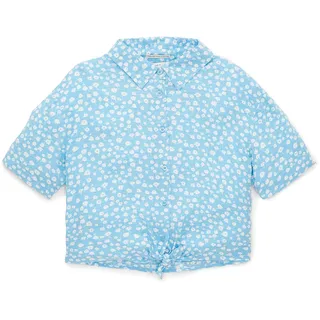 TOM TAILOR Mädchen Kinder Bluse mit Blumenmuster 1035166, Blau, 152