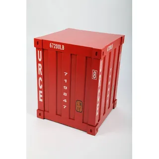 point-home Design-Stuhl "Container", Hocker, Retro, rot, 41cm