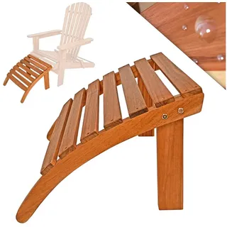 CASARIA Deuba Sonnenstuhl Adirondack Fußstütze Akazienholz bequem 7 Streben Indoor Outdoor Strandstuhl Stütze Garten