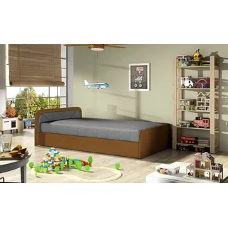 nabbi Einzelbett (Tagesbett) mit Stauraum Pinerolo 80 L - grau - Grau