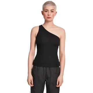 Urban Classics Damen Ladies Asymmetric Sport Tank Top, Schwarz (Black 00007), Large (Herstellergröße: L)