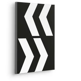 KOMAR Leinwandbild »Typo Arrows - Größe 30 x 40 cm« Natur 1 Stk. tlg. Keilrahmenbild mi Echtholzrahmen, schwarz